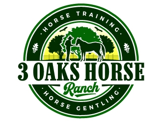 3 Oaks Horse Ranch logo design by ORPiXELSTUDIOS
