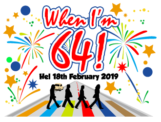 When Im 64! Hel 18th February 2019 logo design by torresace