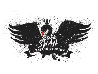 Black swan/ Black Swan Tattoo Studio logo design by Lovoos
