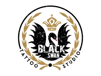 Black swan/ Black Swan Tattoo Studio logo design by Mailla