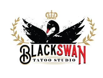 Black swan/ Black Swan Tattoo Studio logo design by Eliben