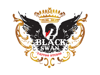 Black swan/ Black Swan Tattoo Studio logo design by logolady