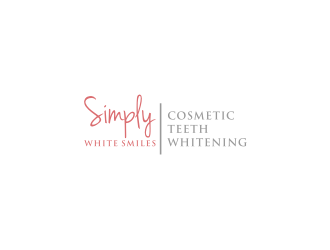 Simply White Smiles cosmetic teeth whitening logo design by bricton