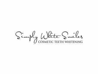 Simply White Smiles cosmetic teeth whitening logo design by eagerly