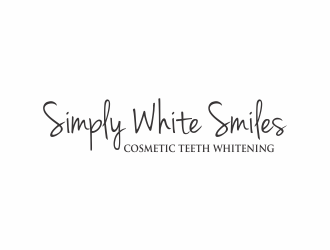 Simply White Smiles cosmetic teeth whitening logo design by eagerly