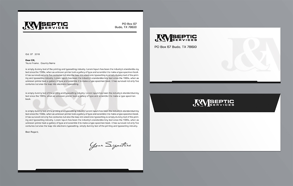 J & M Septic Services logo design by aamir