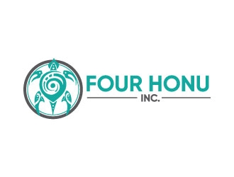 Four Honu Inc. logo design by Erasedink