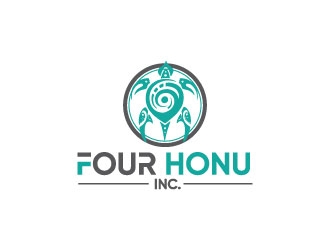 Four Honu Inc. logo design by Erasedink
