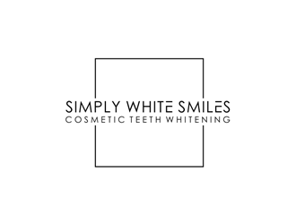 Simply White Smiles cosmetic teeth whitening logo design by johana