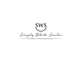Simply White Smiles cosmetic teeth whitening logo design by johana