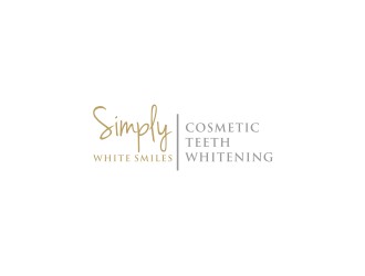 Simply White Smiles cosmetic teeth whitening logo design by bricton