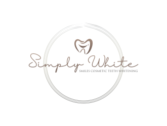 Simply White Smiles cosmetic teeth whitening logo design by RIANW