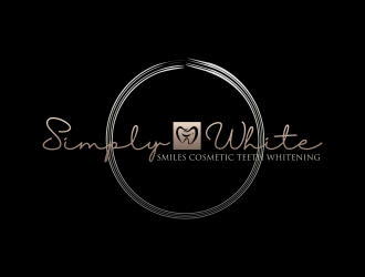 Simply White Smiles cosmetic teeth whitening logo design by RIANW