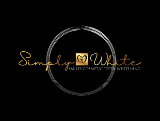 Simply White Smiles cosmetic teeth whitening logo design by RIANW