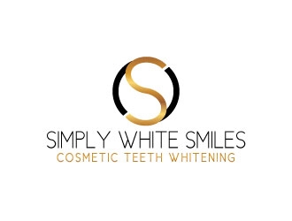 Simply White Smiles cosmetic teeth whitening logo design by uttam
