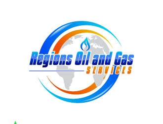 Regions Oil and Gas Services logo design by uttam