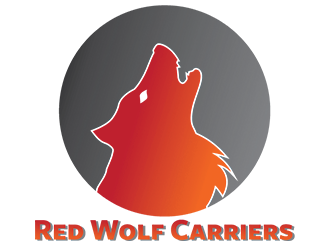 Red Wolf Carriers logo design by XolBurn