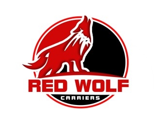 Red Wolf Carriers logo design by bougalla005
