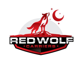 Red Wolf Carriers logo design by invento
