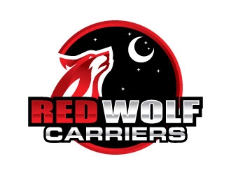 Red Wolf Carriers logo design by invento