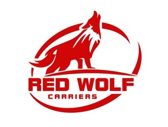 Red Wolf Carriers logo design by bougalla005