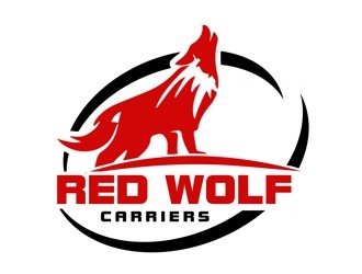 Red Wolf Carriers logo design by bougalla005