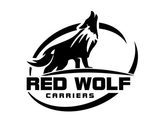 Red Wolf Carriers logo design by bougalla005