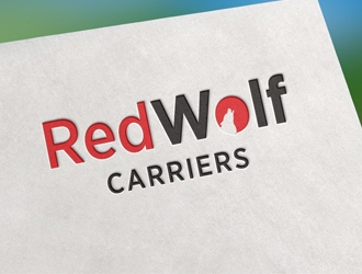 Red Wolf Carriers logo design by ManishKoli