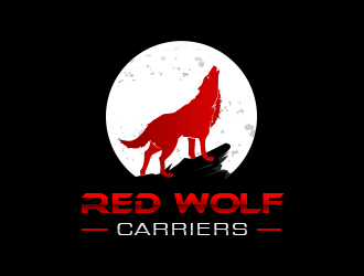 Red Wolf Carriers logo design by Sarathi99