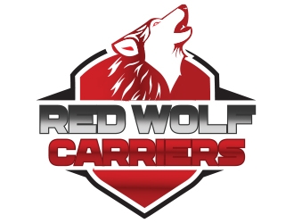 Red Wolf Carriers logo design by romano