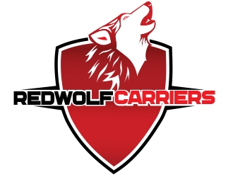 Red Wolf Carriers logo design by romano