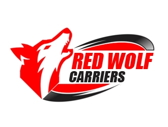 Red Wolf Carriers logo design by gilkkj