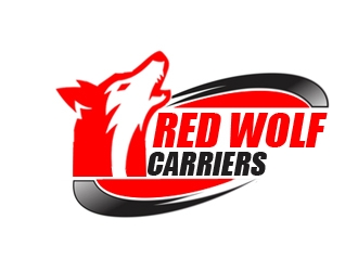 Red Wolf Carriers logo design by gilkkj