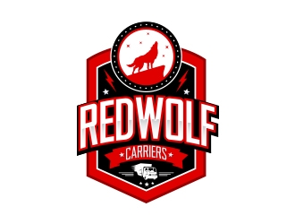 Red Wolf Carriers logo design by fawadyk