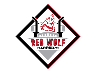 Red Wolf Carriers logo design by nona
