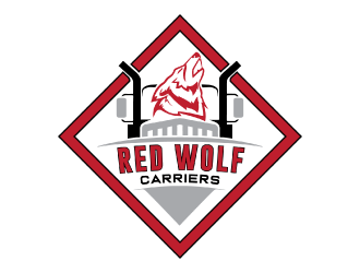 Red Wolf Carriers logo design by nona