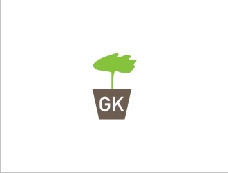 G K  logo design by bricton