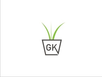 G K  logo design by bricton