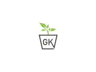 G K  logo design by bricton