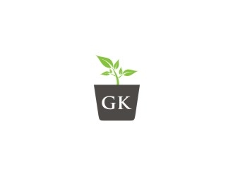G K  logo design by bricton