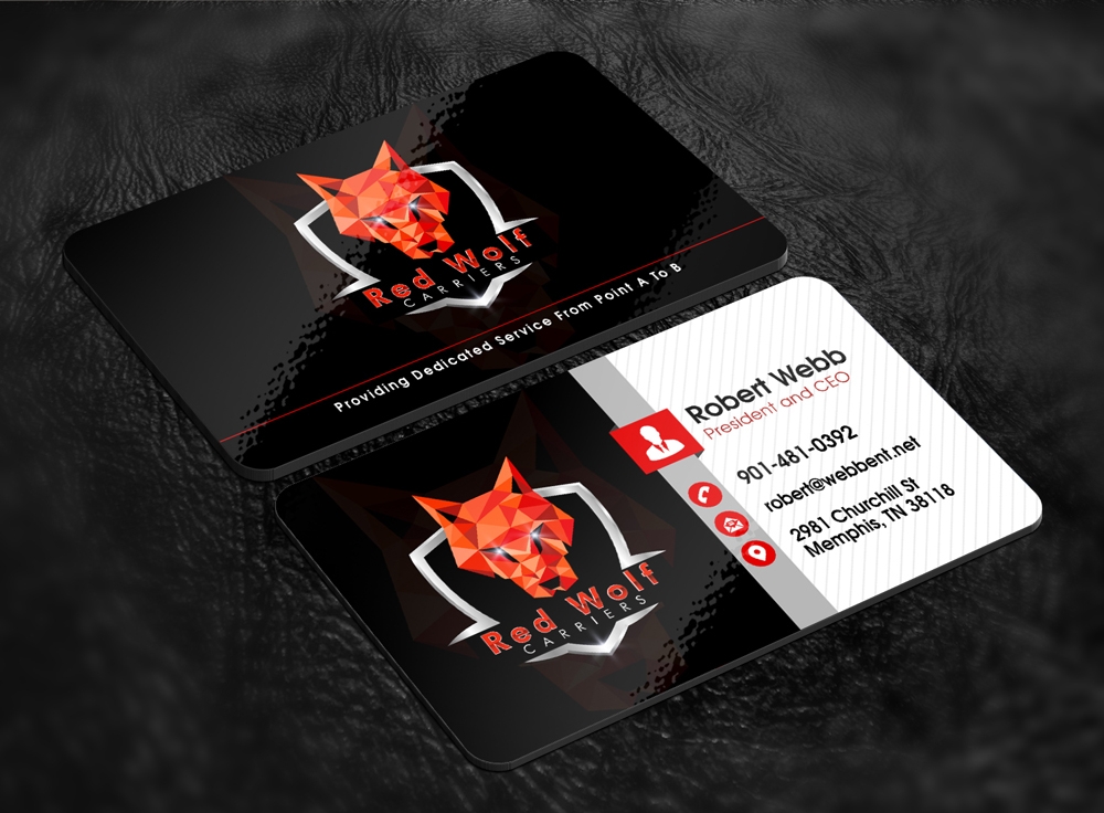 Red Wolf Carriers logo design by abss