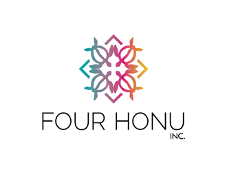 Four Honu Inc. logo design by logolady
