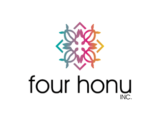 Four Honu Inc. logo design by logolady
