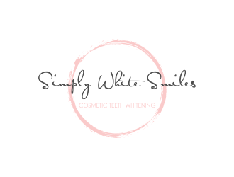 Simply White Smiles cosmetic teeth whitening logo design by afra_art