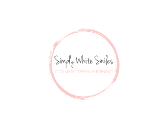 Simply White Smiles cosmetic teeth whitening logo design by afra_art