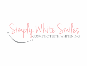 Simply White Smiles cosmetic teeth whitening logo design by eagerly