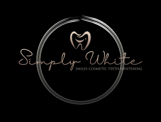 Simply White Smiles cosmetic teeth whitening logo design by RIANW