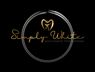 Simply White Smiles cosmetic teeth whitening logo design by RIANW