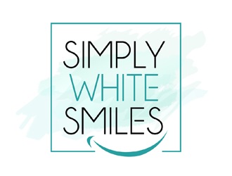 Simply White Smiles cosmetic teeth whitening logo design by ingepro