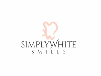 Simply White Smiles cosmetic teeth whitening logo design by Day2DayDesigns